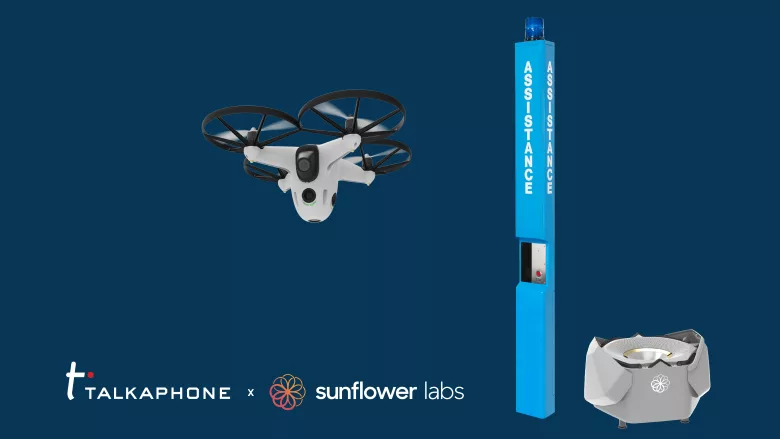 Image of the Talkaphone + Sunflower Labs logos.